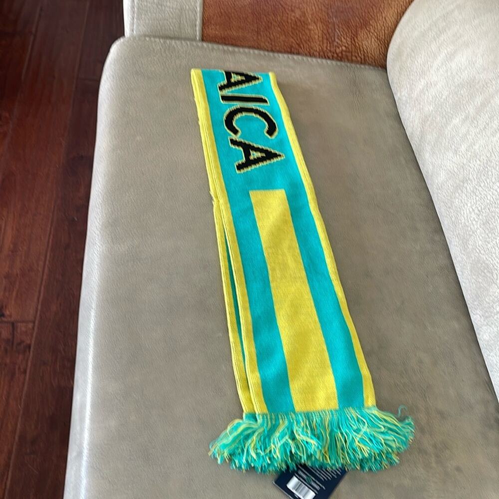 Jamaica Copa America Centenario Scarf USA 2016 Soccer Collectibles Green Yellow - Picture 2 of 11
